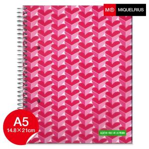 ミケリウス アガタ 可愛い ハート柄 MIQUELRIUS Agatha Ruiz De La Prada  PILLARS ノート A5 方眼｜adesso-nip