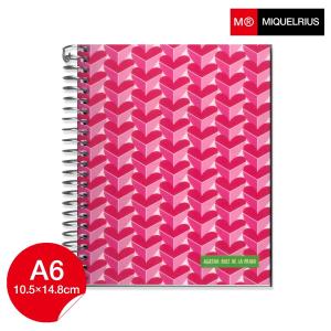 ミケリウス アガタ 可愛い ハート柄 MIQUELRIUS Agatha Ruiz De La Prada  PILLARS ノート A6 方眼｜adesso-nip