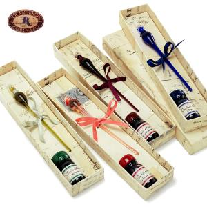 ガラスペン 万年筆 インク付き セット ルビナート RUBINATO 15LEO｜adesso-nip