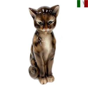 猫 置物 イタリア 陶器 italy-cat-8077