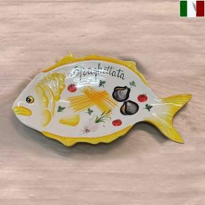 イタリア製 プレート 魚 変形皿 大皿 陶器 インテリア　italy-p2-806-1