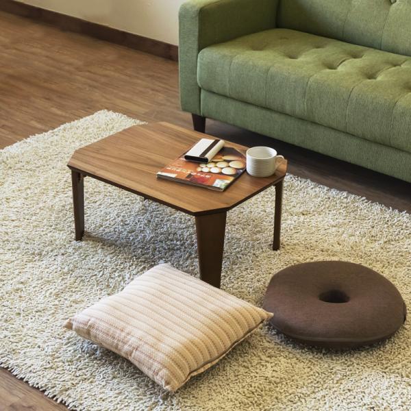 折りたたみテーブル 60cm×45cm 木目柄 木製 ローテーブル 小さい 長方形 座卓 ちゃぶ台 ...