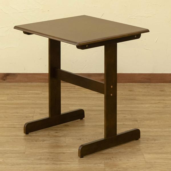ダイニングテーブル 60cm幅 正方形 ミニテーブル カフェ風 デスクとしても VTM-12(DBR...