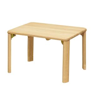 折りたたみテーブル 60cm×45cm 天然木製 ちゃぶ台 座卓 継脚式 高さ2段階 WZ-T01(NA) ナチュラル｜アドホックスタイル
