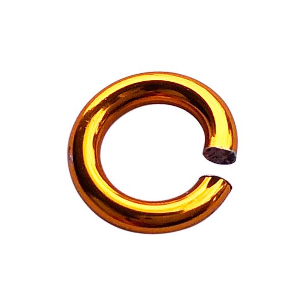 アルミ 丸カン オレンジ ゴールド 20個入り 内径5mm 外径8mm ASR16 メール便発送