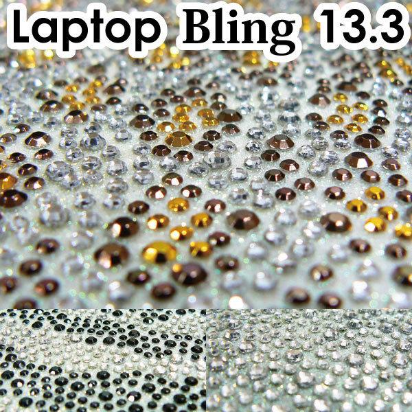 13.3型 ラインストーン シート / シール デコレーションPC デコグッズ デコパーツ ノートP...