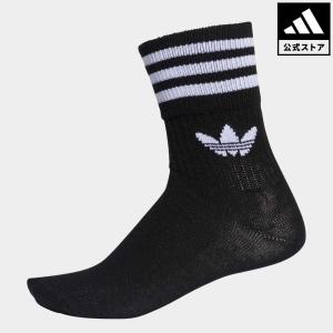 返品可 アディダス公式 アクセサリー ソックス・靴下 adidas ミッドカットクルーソックス 3足組