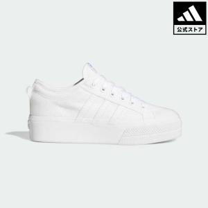 返品可 セール価格 アディダス公式 シューズ・靴 スニーカー adidas ニッツァ プラットフォーム / Nizza Platform ローカット whitesneaker 厚底スニーカー