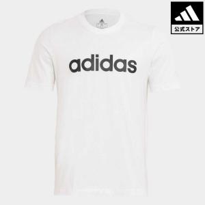 返品可 セール価格 アディダス公式 ウェア・服 トップス adidas エッセンシャル エンブロイダード リニアロゴ 半袖Tシャツ / Essentials Embroidered Linear L…｜アディダス公式オンラインショップヤフー店