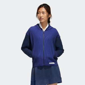 返品可 セール価格 アディダス公式 ウェア・服 トップス ゴルフ adidas ファブリックミックス 長袖フルジップフーディー / Hooded Sweater トレーナー ad_ga