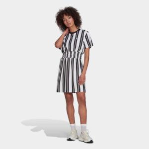期間限定SALE 03/11 17:00〜03/14 16:59  アディダス公式 ウェア 服 オールインワン adidas スモッキング ストライプワンピース
