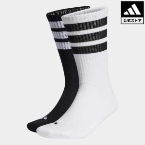 返品可 セール価格 アディダス公式 アクセサリー ソックス・靴下 adidas スリーストライプス クルーソックス 2足組