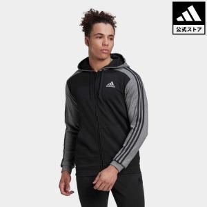 返品可 送料無料 アディダス公式 ウェア・服 トップス adidas エッセンシャルズ メランジ フレンチテリー フルジップパーカー トレーナー