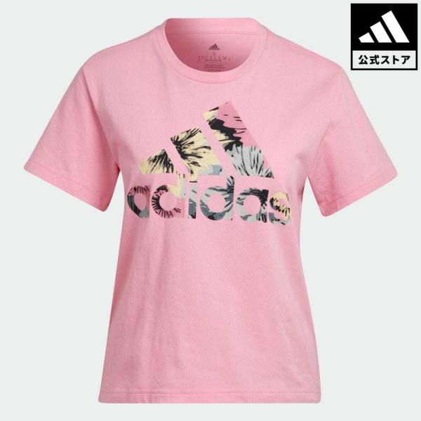 返品可 アディダス公式 ウェア・服 トップス adidas 総柄プリント レギュラー 半袖Tシャツ ...