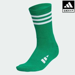 アディダス公式 アクセサリー ソックス靴下 ゴルフ adidas クルー丈 スリーストライプ クッションソックスの商品画像