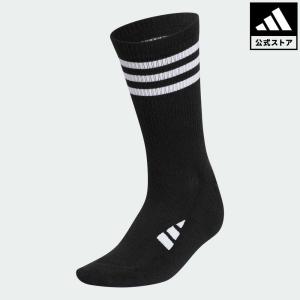 返品可 アディダス公式 アクセサリー ソックス・靴下 ゴルフ adidas クルー丈 スリーストライプ クッションソックス｜adidas