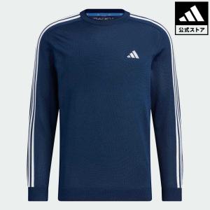 返品可 セール価格 送料無料 アディダス公式 ウェア・服 トップス ゴルフ adidas ライトウェイト スリーストライプス 長袖クルーネックセーター｜adidas