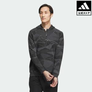 返品可 セール価格 送料無料 アディダス公式 ウェア・服 トップス ゴルフ adidas ジオメトリック ハーフジップ 長袖フーディー｜adidas