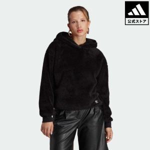 返品可 送料無料 アディダス公式 ウェア・服 トップス adidas エッセンシャルズ+ フラッフィー テディパーカー トレーナー｜adidas