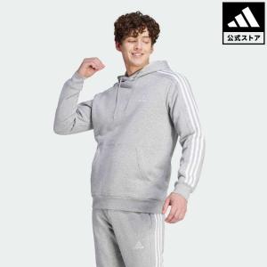 期間限定SALE 05/17 17:00〜05/20 16:59 返品可 アディダス公式 ウェア・服 トップス adidas エッセンシャルズ フリース スリーストライプスパーカー トレー｜アディダス公式オンラインショップヤフー店