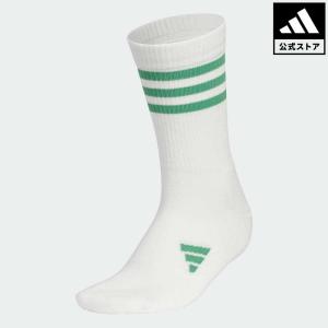 アディダス公式 アクセサリー ソックス靴下 ゴルフ adidas クルー丈 スリーストライプ クッションソックスの商品画像