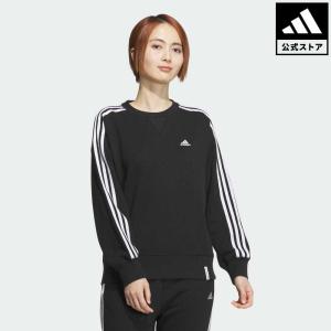 返品可 アディダス公式 ウェア・服 トップス adidas エッセンシャルズ プラス スリーストライプス フレンチテリー クルーネックスウェットシャツ notp｜アディダス公式オンラインショップヤフー店