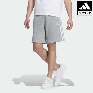 返品可 アディダス公式 ウェア・服 ボトムス adidas エッセンシャルズ プラス ルーズフィット スリーストライプス フレンチテリー ショーツ notp｜adidas