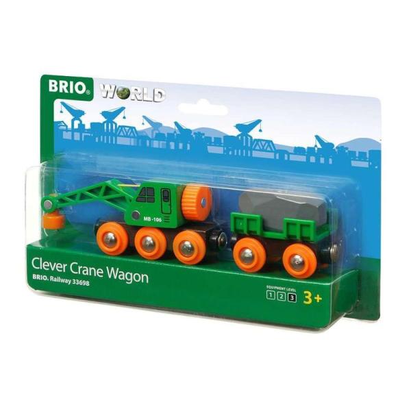 BRIO 緑のクレーンワゴン 33698