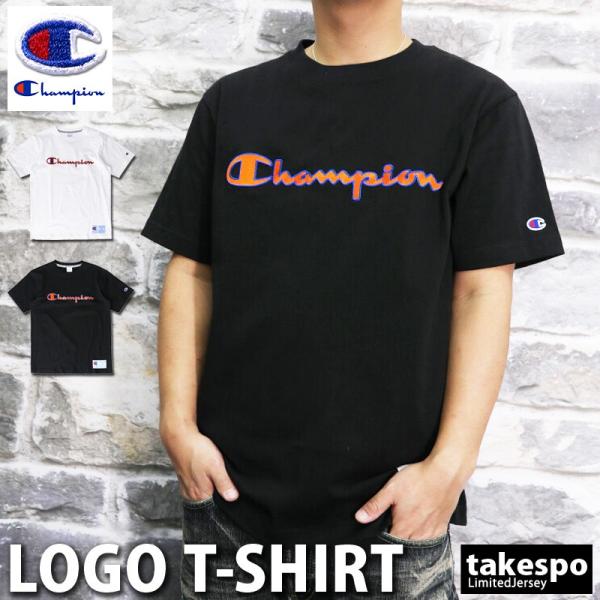 チャンピオン Tシャツ メンズ 上 Champion 半袖 ビッグロゴ 綿100% C3Q301