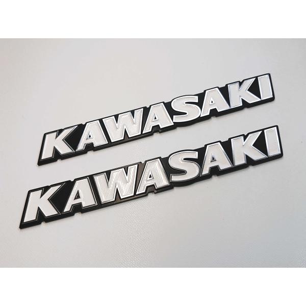 送料無料 KA-1612 カワサキ純正 ホワイト タンクエンブレム ZRX1200/1100 ゼファ...