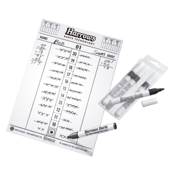 【Harrows】DRY WIPE SCORE BOARD ダーツスコア計算 記録 ボード