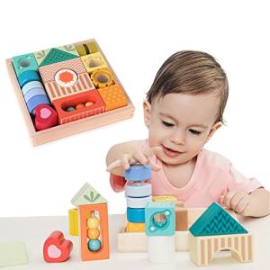 積み木 音の出るおもちゃ 音いっぱい 知育 赤ちゃん ブロック 仕掛けおもちゃ ガラガラ つみき 木製 1歳半 18か月 誕生日の商品画像
