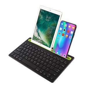 Bluetoothワイヤレス キーボード 2台デバイス同時接続可能 タブレットキーボード スタンド機能付きのipad キーボード スマホ用キーボードの商品画像