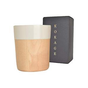 【TOUGEIギフト】 KOKAGE 楓 (かえで) 木のコップ 木製食器 陶磁器 約200mlの商品画像