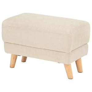 萩原 オットマン スツール ソファ 1人用 足置き コンパクト ファブリック 幅60 奥行35 高さ42 アイボリー ブライトOT-IVの商品画像