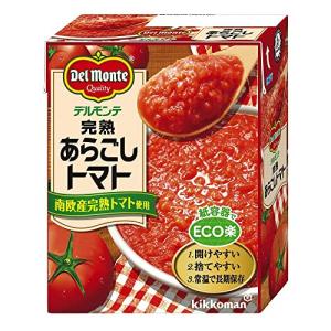 キッコーマン食品 デルモンテ 完熟あらごしトマト 紙パック トマト缶 缶詰 388g×12個の商品画像