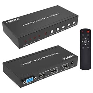 BUNGPUNG HDMI 画面分割切替器 2入力1出力 1080P@60Hz 2画面分割