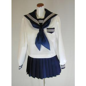 冬セーラー服上下セット（紺衿・白スカート） : アド大阪