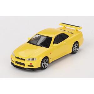 日産 スカイライン GT-R R34 V スペックライティングイエロー (右ハンドル) 762 MINI GT｜adoingplus-shopping