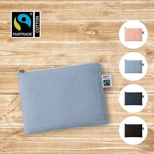 フェアトレードコットン SDGs ポーチ 小物入れ 格安 景品 ノベルティ 販促品 フェアトレードコットンキャンバスフラットポーチ Sサイズ