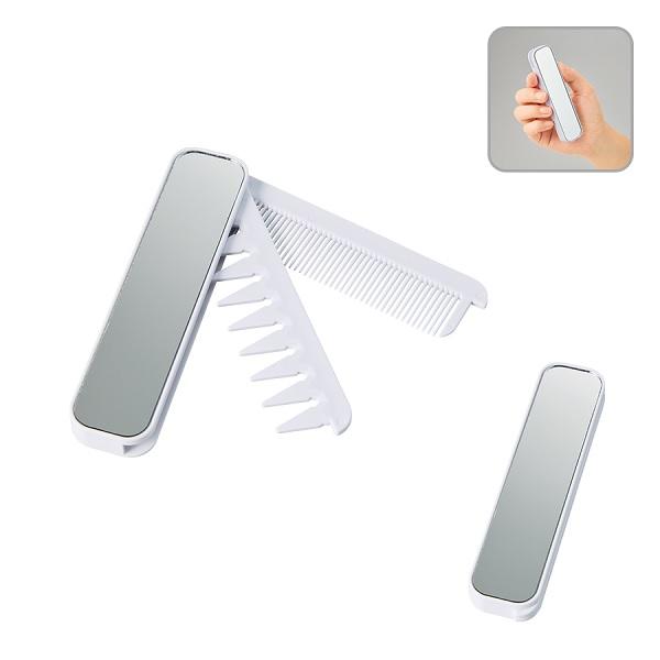 コンパクト コーム ミラー付  携帯コーム メイク直し おしゃれ雑貨  格安 景品 記念品 ノベルテ...