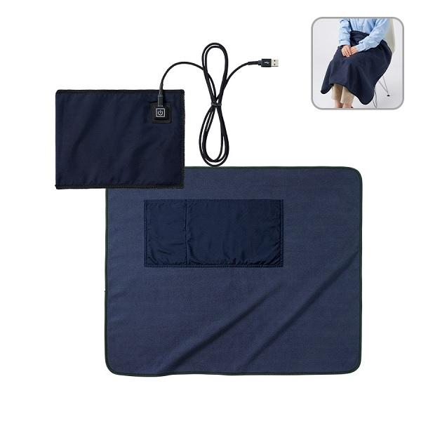 USBブランケット 発熱ブランケット ひざ掛け あったかグッズ  アウトドアグッズ 格安 USBホッ...