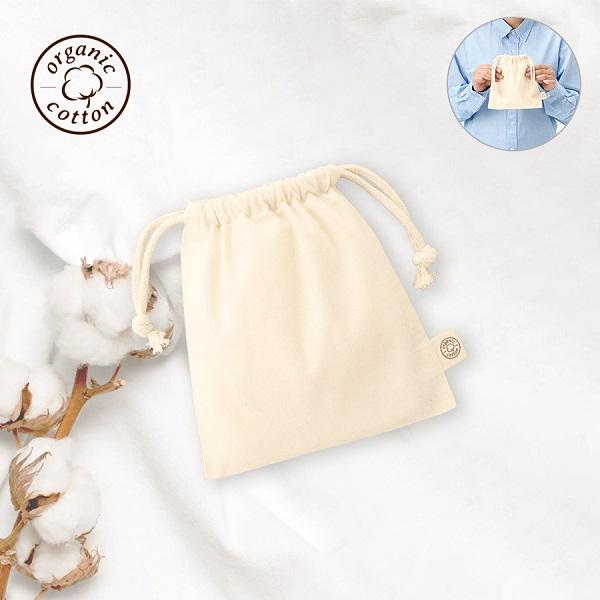 巾着 オーガニックコットン SDGs 小物入れ 格安 景品 ノベルティ 販促品 小ロット オーガニッ...