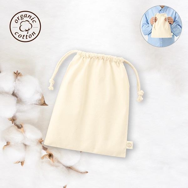 巾着 オーガニックコットン SDGs 小物入れ 格安 景品 ノベルティ 販促品 小ロット オーガニッ...