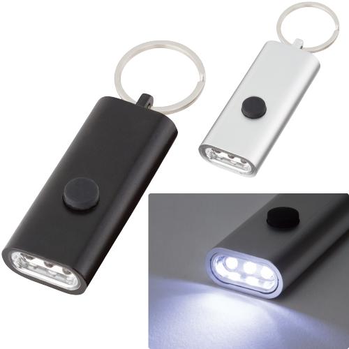 LEDライト 3灯 キーホルダー 防災グッズ 格安 景品 販促品 ノベルティ LED３灯フラットライ...
