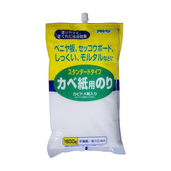 カベ紙用のり スタンダードタイプカベ紙用のり 1600g カベ紙 (壁紙) 用接着剤 アサヒペン