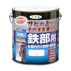 塗料 ペンキ 水性高耐久鉄部用 3L 白 低臭 ...の商品画像