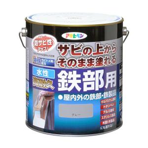 アサヒペン 水性塗料 水性高耐久鉄部用 3L 白 : ドンドンエース - 通販