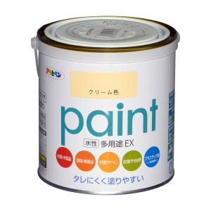 塗料 ペンキ 屋外 屋内 水性多用途EX 0.7L クリーム色 水性塗料 塗装 アサヒペン 爆買