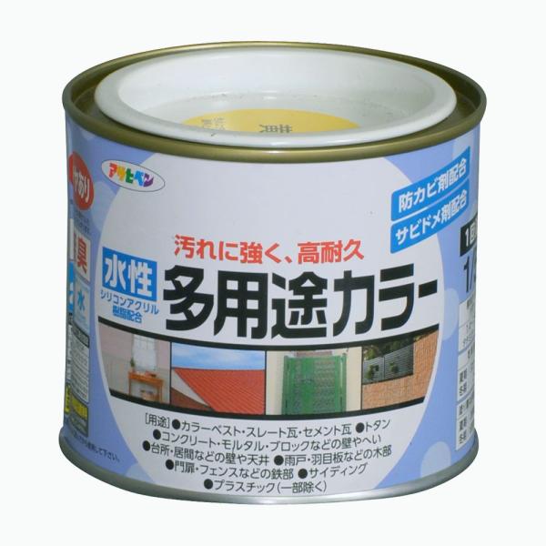 塗料 ペンキ 水性多用途カラー 1/5L クリーム 塗料 塗装 アサヒペン 爆買